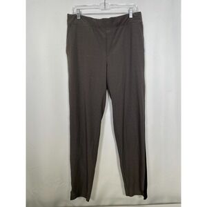 Athleta Brooklyn Ankle Brown Plaid Stretch Pull On Pant Women's 14T